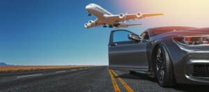 Luxury SUV airport transfer with professional chauffeur and secure luggage loading